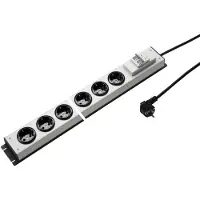 Kaiser Martin Power Strip 6 stopcontacten 90 graden met kabel (Europese Stekkerdoos) - 1036ZL6L-SW3 [10 Stuks]