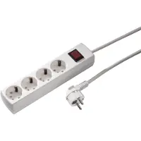 Kaiser Martin 4-Weg-Stopcontact 45 Graden Met Schakelaar En Kabel 5M (Europese Stekkerdoos) - 1064ZL5-15W/KWS