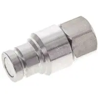 Tameson RVS DN 10 Vlakdichtende Koppeling Insteeknippel G 3/8 inch Binnendraad ISO 16028 CEJN D 19.7mm