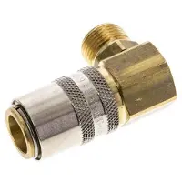 Tameson Messing DN 9 Tempereerkoppeling Snelkoppeling G 3/8 inch Buitendraad 90-deg