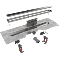 Easydrain Compact 50 douchegoot 80 cm RVS geborsteld