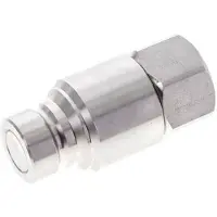 Tameson RVS DN 12 Vlakdichtende Koppeling Insteeknippel G 1/2 inch Binnendraad ISO 16028 CEJN D 24.5mm