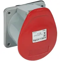 Legrand inbouwstopcontact 400V 32A 4P recht P17 IP44 - 058058