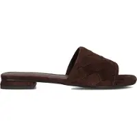 Stefano lauran Dames Slippers L24073 - Bruin - Maat 42