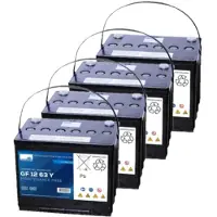 Sonnenschein 4 stuks: GF12 63 Y / GF12 063 Y Deep Cycle Gel accu's (12V, 70Ah)