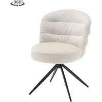 Tower Living Eetkamerstoel Carro - Wit Stof - 70x59x88cm