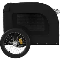 vidaXL Hondenfietstrailer oxford stof en ijzer zwart