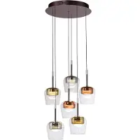 Paul Neuhaus 6-lichts hanglamp Q-Kon meerdere kleuren