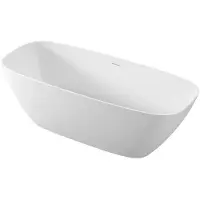 Polysan Medina Vrijstaand bad 165x70x52cm, solid surface, wit mat