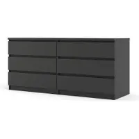 Ebuy24 Nada ladekast 6 lades mat zwart.
