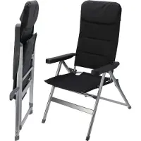 Redcliffs Campingstoel Aluminium 6 Standen Zwart zwart Kunststof Campingstoel