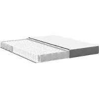 vidaXL Bedmatras met matras Lichtgrijs 180 x 200 cm Stof
