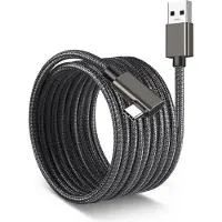 NÖRDIC VR Link kabel - USB-C naar USB - USB3.2 Gen1 -Geschikt voor Oculus Quest 2 VR bril - 5m - Zwart