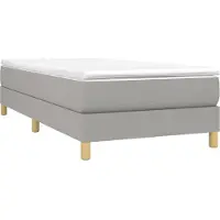 vidaXL Bedframe zonder matras 120x190 cm stof lichtgrijs