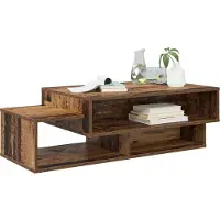 vidaXL Salontafel Oudhout 105 x 50 x 32,5 cm Bewerkt hout