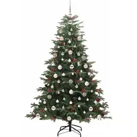 vidaXL Kunstkerstboom Groen 180 cm PVC en Metaal en Plastic