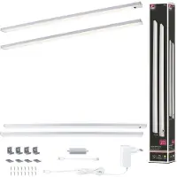Paulmann onderbouwlamp Inline 2-delige starterset chroom 55 cm 830 Inline, dimbaar, chroom / zilver, Keuken, Aluminium, kastverlichting
