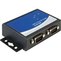 DeLOCK USB-A (m) naar 2x 9-pins SUB-D met moeren (m) seriële RS422/RS485 adapter / FTDI/Sipex chip / met dip switch / ESD protectie