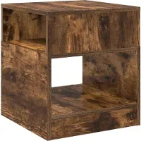 vidaXL Bijzettafel Rook Eiken 40,5 x 40 x 45 cm Bewerkt hout