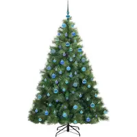 vidaXL Kunstkerstboom met 300 LED met standaard Groen 180 cm PE en PVC