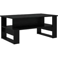 vidaXL Salontafel Zwart Eiken 90 x 50 x 40 cm Bewerkt hout