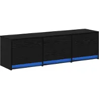 vidaXL TV Kast Zwart Eiken Bewerkt hout