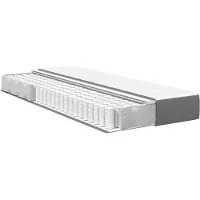 vidaXL Bedmatras met matras Lichtgrijs 90 x 200 cm Stof