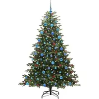 vidaXL Kunstkerstboom Groen 180 cm PVC en Metaal en Plastic