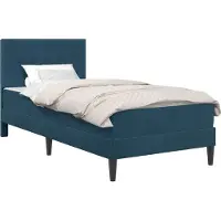 vidaXL Bedframe met matras met hoofdeinde Blauw 80 x 200 cm Fluweel