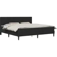 vidaXL Bedframe met matras met hoofdeinde Zwart 200 x 200 cm Fluweel