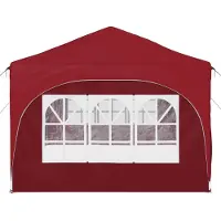 vidaXL Pop-up Feesttent 575 x 288 x 245 cm Bordeauxrood Oxford Stof