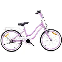 Sun baby Heart Bike Fiets voor een meisje van 6 tot 10 jaar, 20 inch, v-rem, tandheugel, kinderfiets in hoogte verstelbaar (Violet)