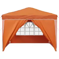 vidaXL Opklapbare partytent, 288 x 288 x 245 cm, oranje, Oxford-stof