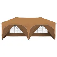 vidaXL Opklapbare feesttent 575 x 288 x 245 cm, beige, Oxford-stof
