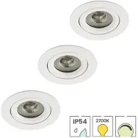 Lybardo - Lage Inbouwspots - 3-pack - 5W - Dimbaar - Waterdicht - Spotjes Inbouw