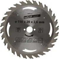 Wolfcraft - Cirkelzaagblad 190x20mm - 28 Tanden - Zaagblad voor Cirkelzaag - Serie Zilver - 6476000