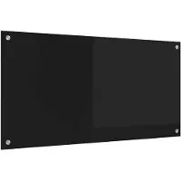 vidaXL Keukenachterwand Zwart 100 x 50 cm gehard glas