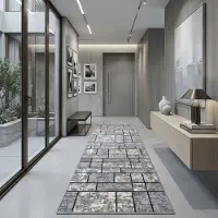 Floordirekt Tapijtloper Mannheim - Op Maat Gemaakte & Slipvaste Loper voor je huis - Grijs - 80 x 250 cm