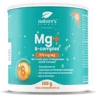 Nature First Magnesium + B-complex - Magnesiumcitraat en B-vitaminen - Vermindert Vermoeidheid en Uitputting - Ondersteunt Spieren en Zenuwstelsel - Vegan - Zonder Toegevoegde Suikers