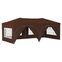 vidaXL Pop-up Feesttent 575 x 288 x 245 cm Bruin Oxford Stof
