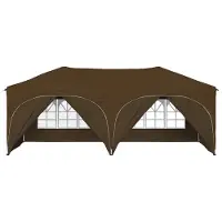 vidaXL Pop-up Feesttent 575 x 288 x 245 cm Taupe Oxford Stof
