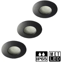 Lybardo Opbouwspot Armatuur Ronda Mat Wit + Philips LED GU10 spot Dimbaar 4.5W 2700K