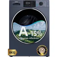 Chiq CW8728X - Wasmachine - 8 KG - Full Service - Plat ingebouwd - A-15% - 16 programma's - AI Smart - 12 jaar garantie op motor - 2026 Nieuw