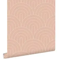 ESTAhome behang art deco bogen perzik roze - 53 cm x 10.05 m - 139218