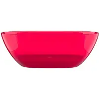 Vente-unique Transparant vrijstaand bad - 160 x 72 x 56 cm - Kunsthars - Rood - 292 L - SPAVO