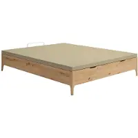 Vente-unique Boxspring bed 140 x 190 cm - Licht naturel - VEONA van YSMÉE