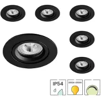 Lybardo - Lage Inbouwspots - 6-pack - 5W - Dim to warm - Waterdicht - Spotjes Inbouw