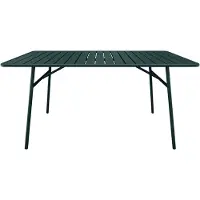 Vente-unique Tuintafel L160 cm van metaal - Spargroen - MIRMANDE van MYLIA
