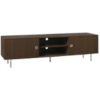 Sweeek Vintage tv meubel met 2 deuren houtdecor en roestvrij staal 180cm Walnoot