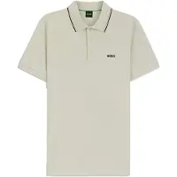 BOSS Heren Birdie Paule polo beige (XL), Casual, Katoen, Korte mouwen 50559365